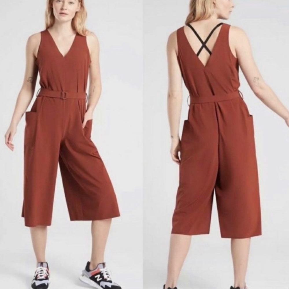 Athleta Sarasota Jumpsuit- rust- Large
